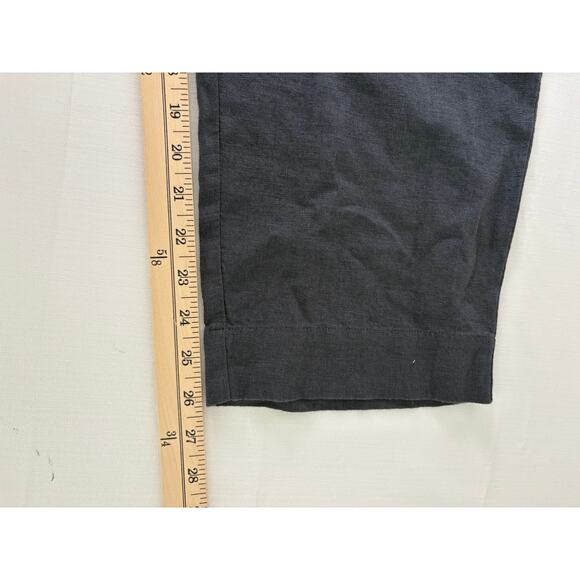 Ann Taylor Loft Gray Linen Pants Sz Med High Rise Elastic Waist Minimalist - Picture 10 of 13